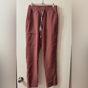 Figs Yola High Waisted Tall Skinny Scrub pants Mauve